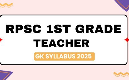 RPSC Syllabus 1st Grade GK Hindi PDF | New Exam Pattern 2026